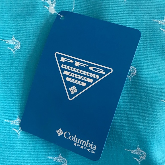 Men’s Columbia Blue Performance PFG Shorts - Picture 8 of 8